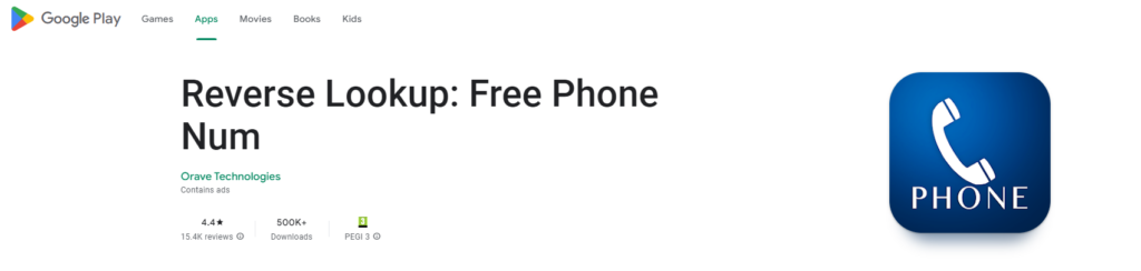 Reverse Lookup: Free Phone Num Google Play webhely