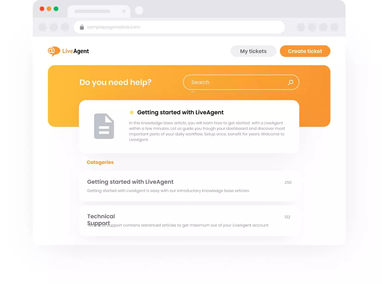 LiveAgent - knowledge base software