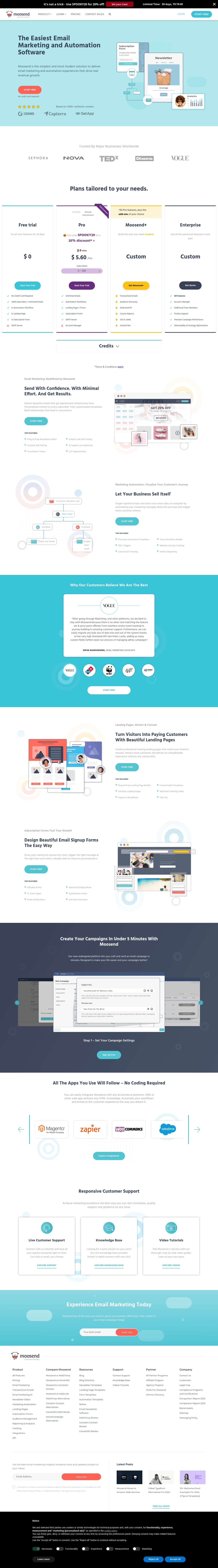 Moosend Ügyfélszolgálati Kapcsolatok