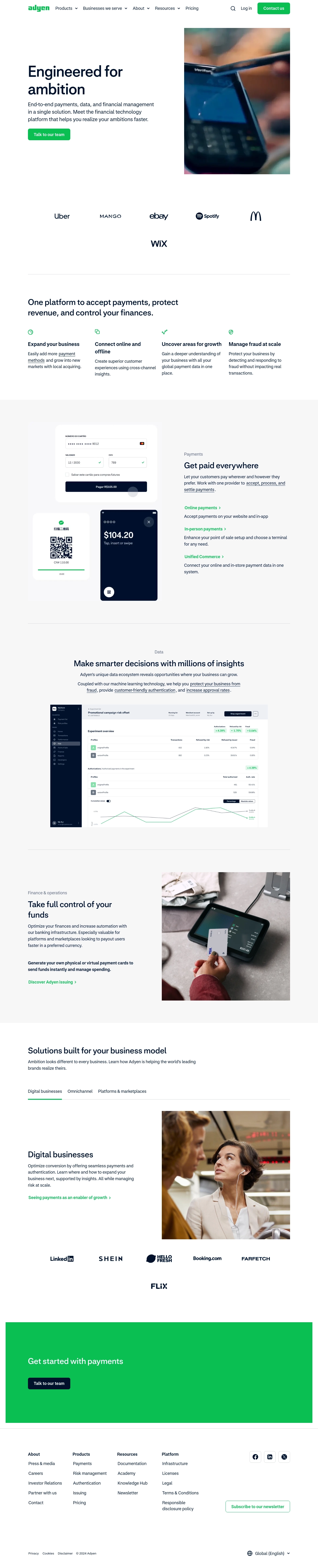Adyen ügyfélszolgálati elérhetőségek