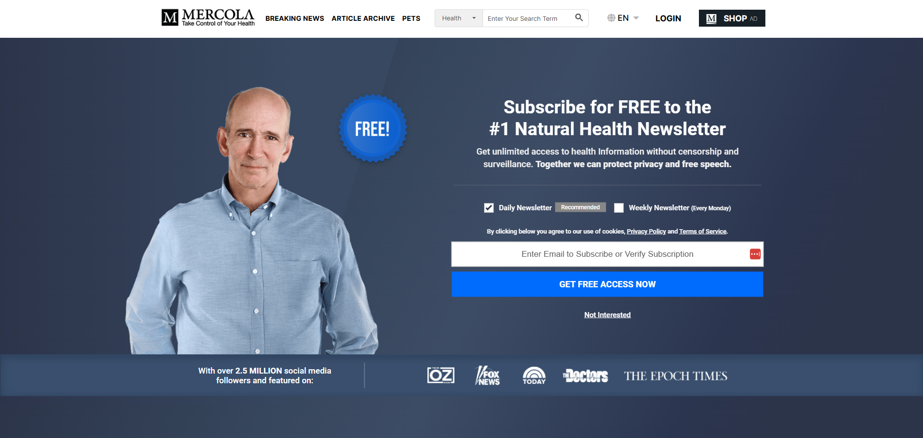 Mercola ügyfélszolgálati kapcsolatok