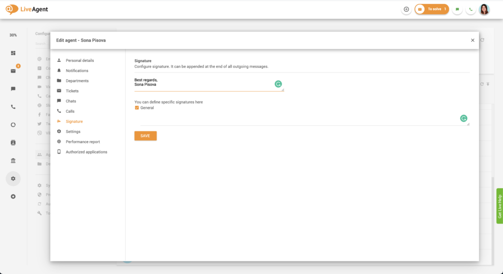 Ügynök aláírása