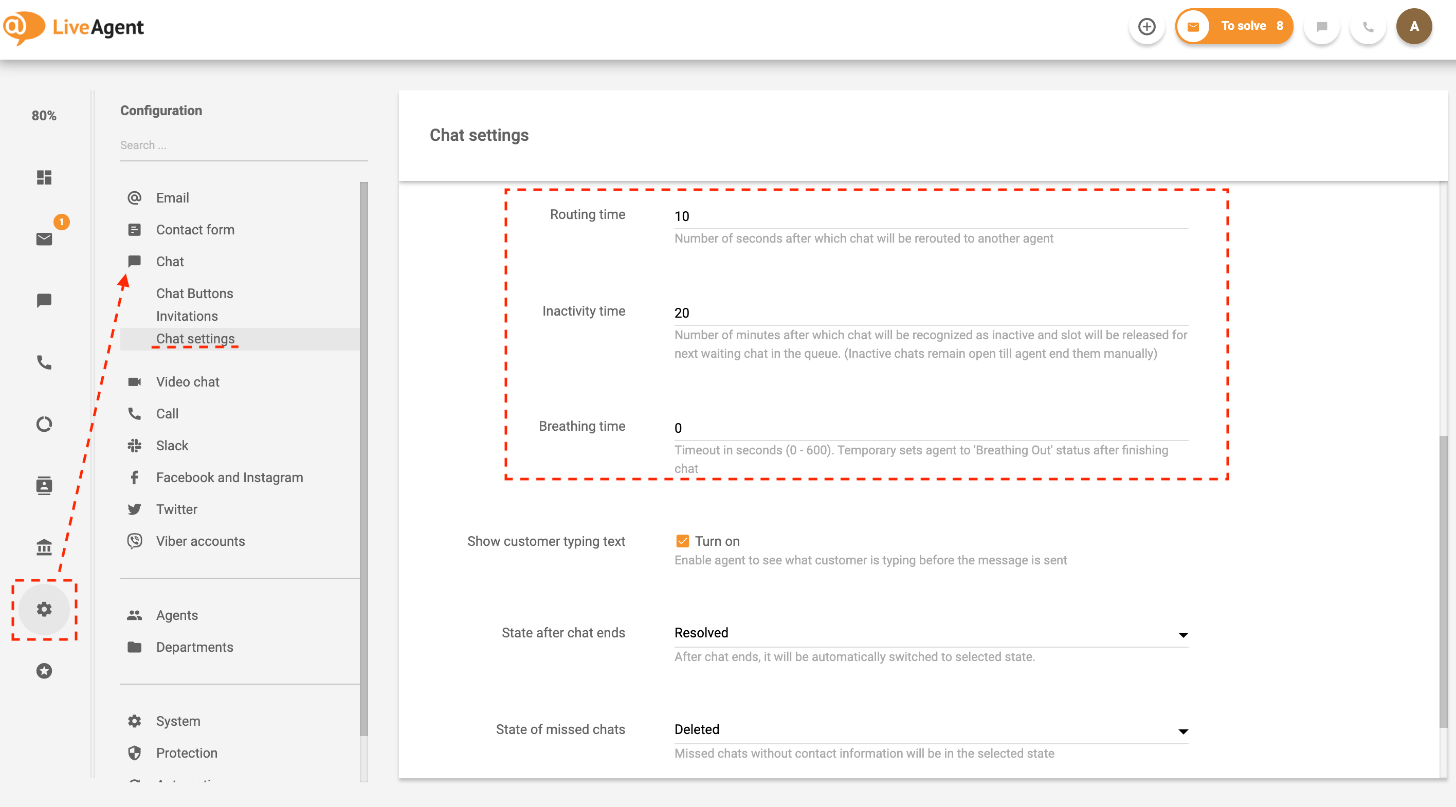 Chat útválasztási beállítások a LiveAgent-ben