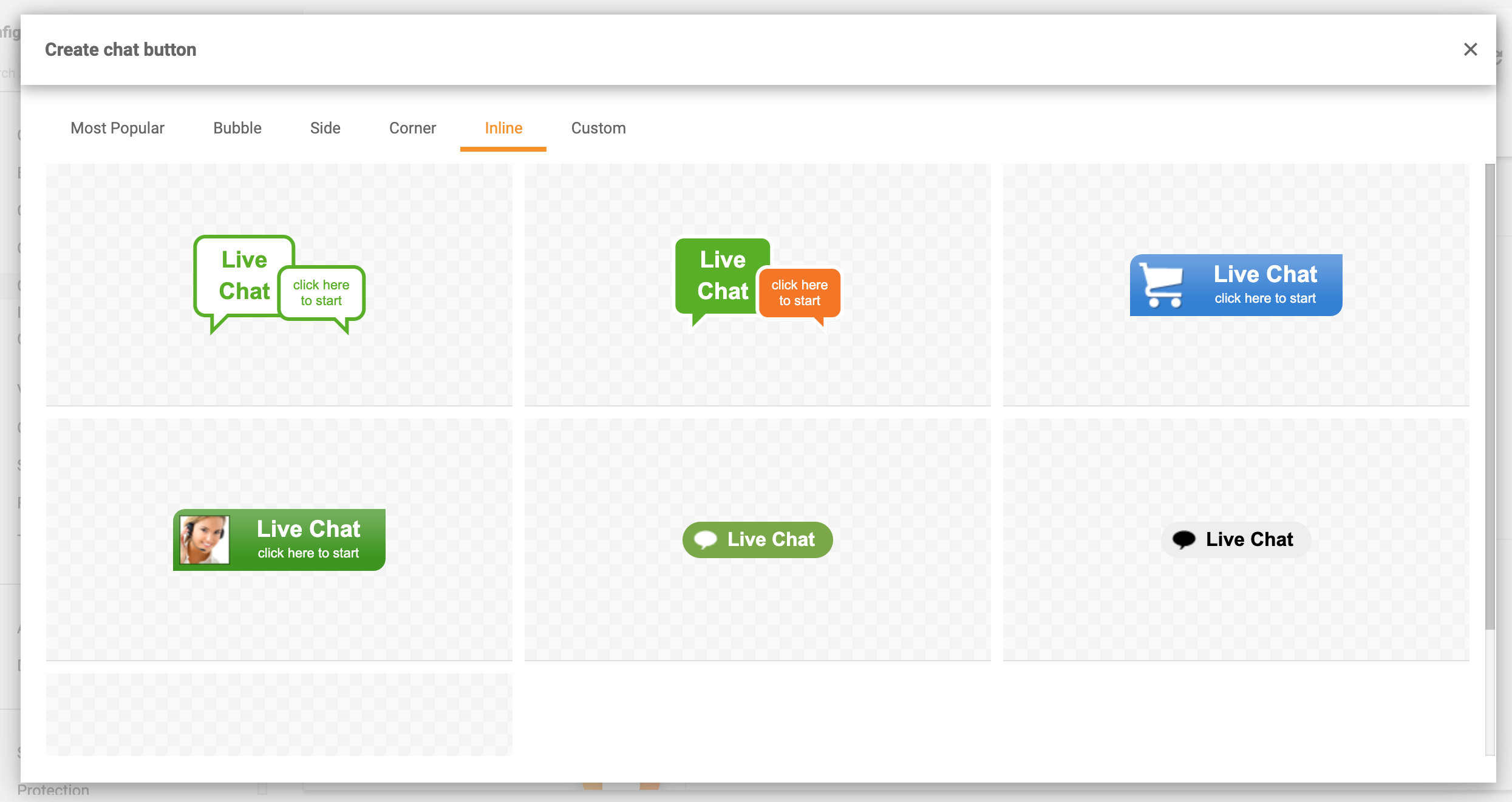 Beágyazott chat gombok