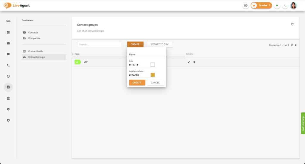Kapcsolattartó csoport létrehozása