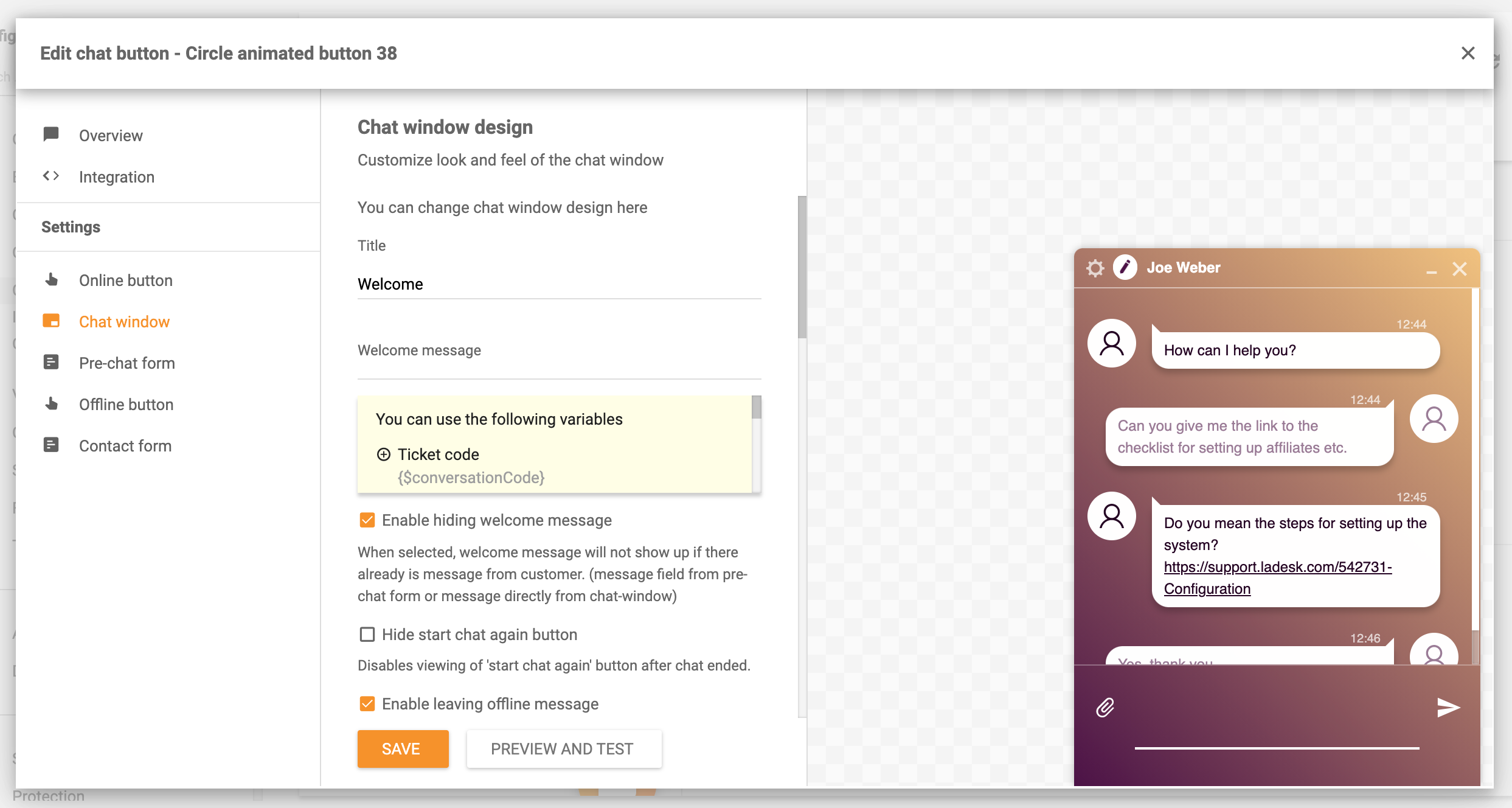 Tervezze meg valós idejű csevegését a LiveAgent-ben