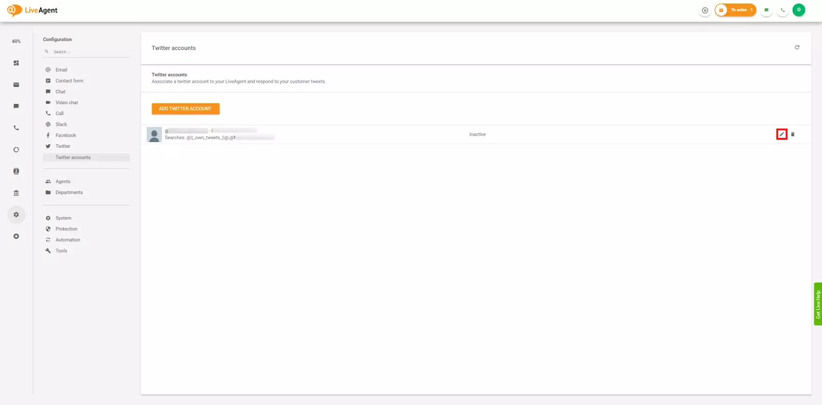 Twitter-fiók beállításainak szerkesztése