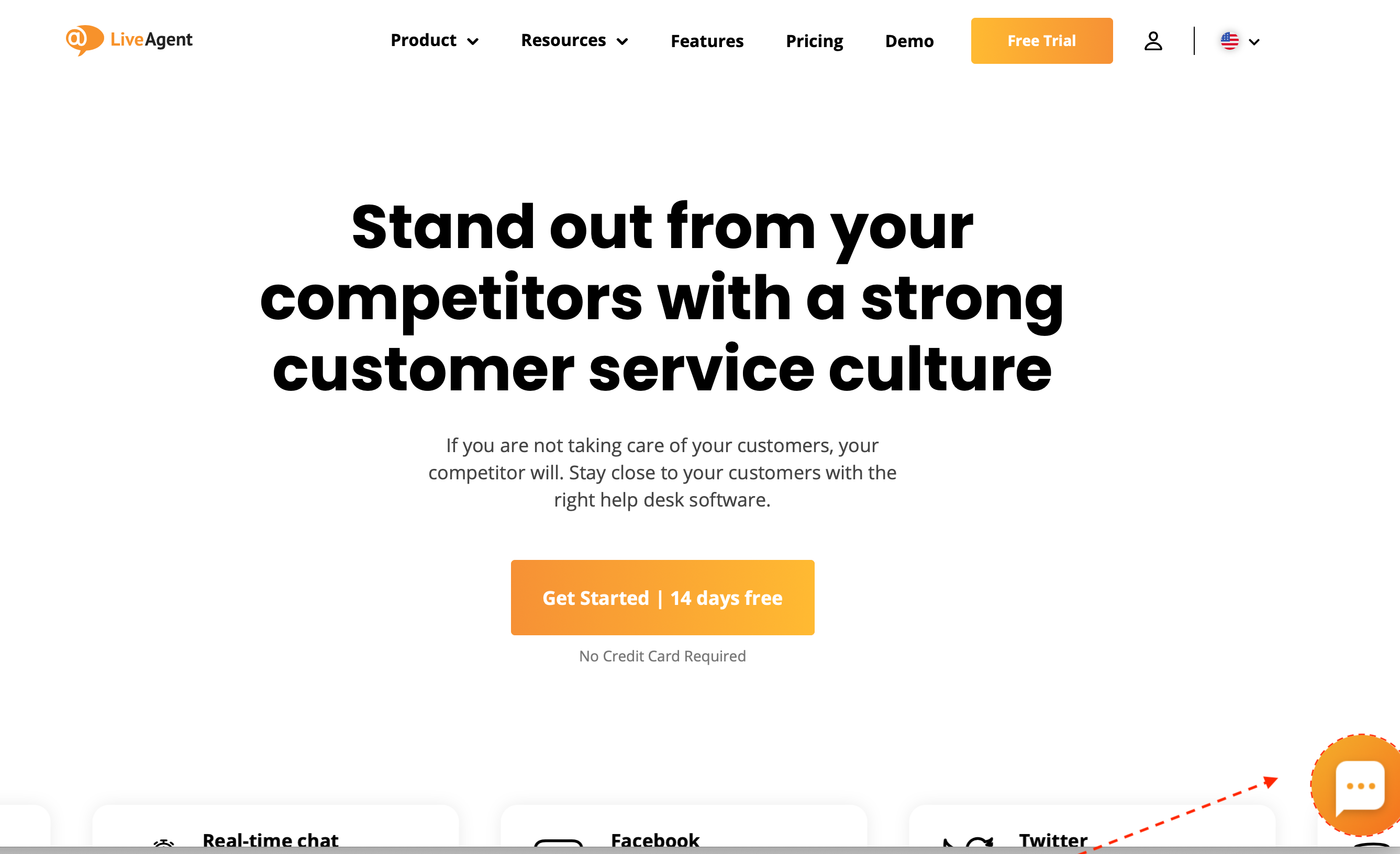 LiveAgent csevegés gomb példa