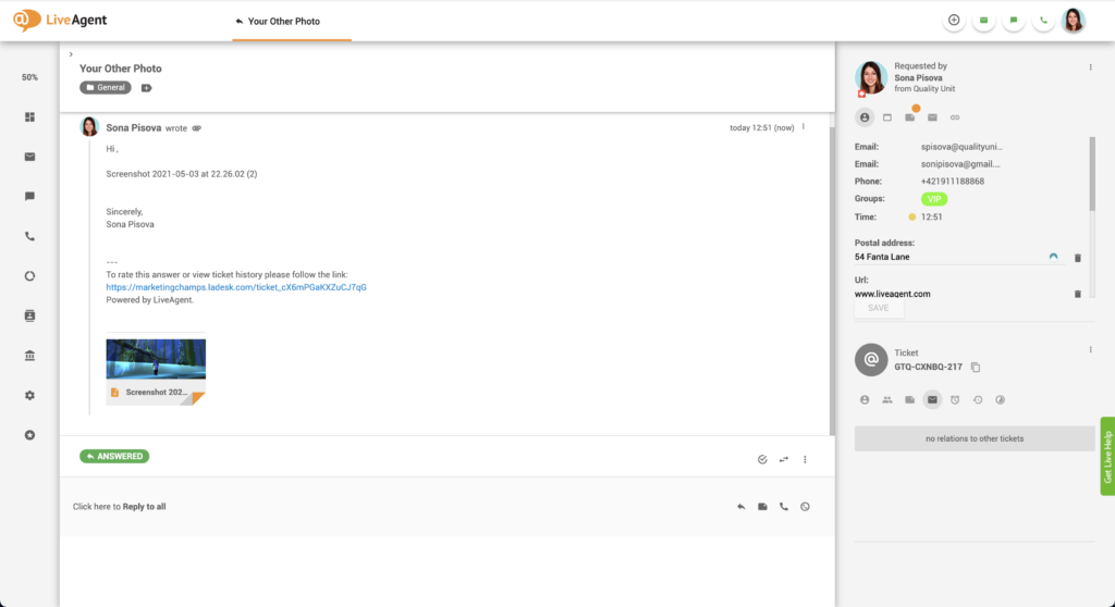 Beillesztett kép mellékletek az e-mailben