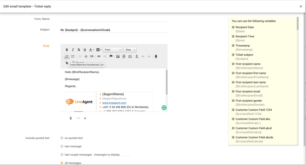 E-mail sablon testreszabása