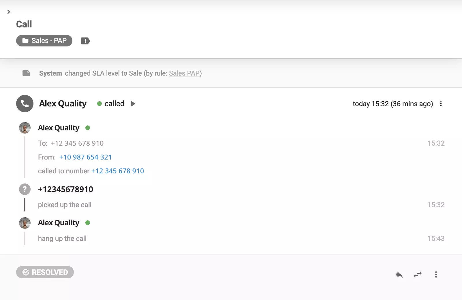 Hívásrészlet-nyilvántartások a LiveAgent-ben
