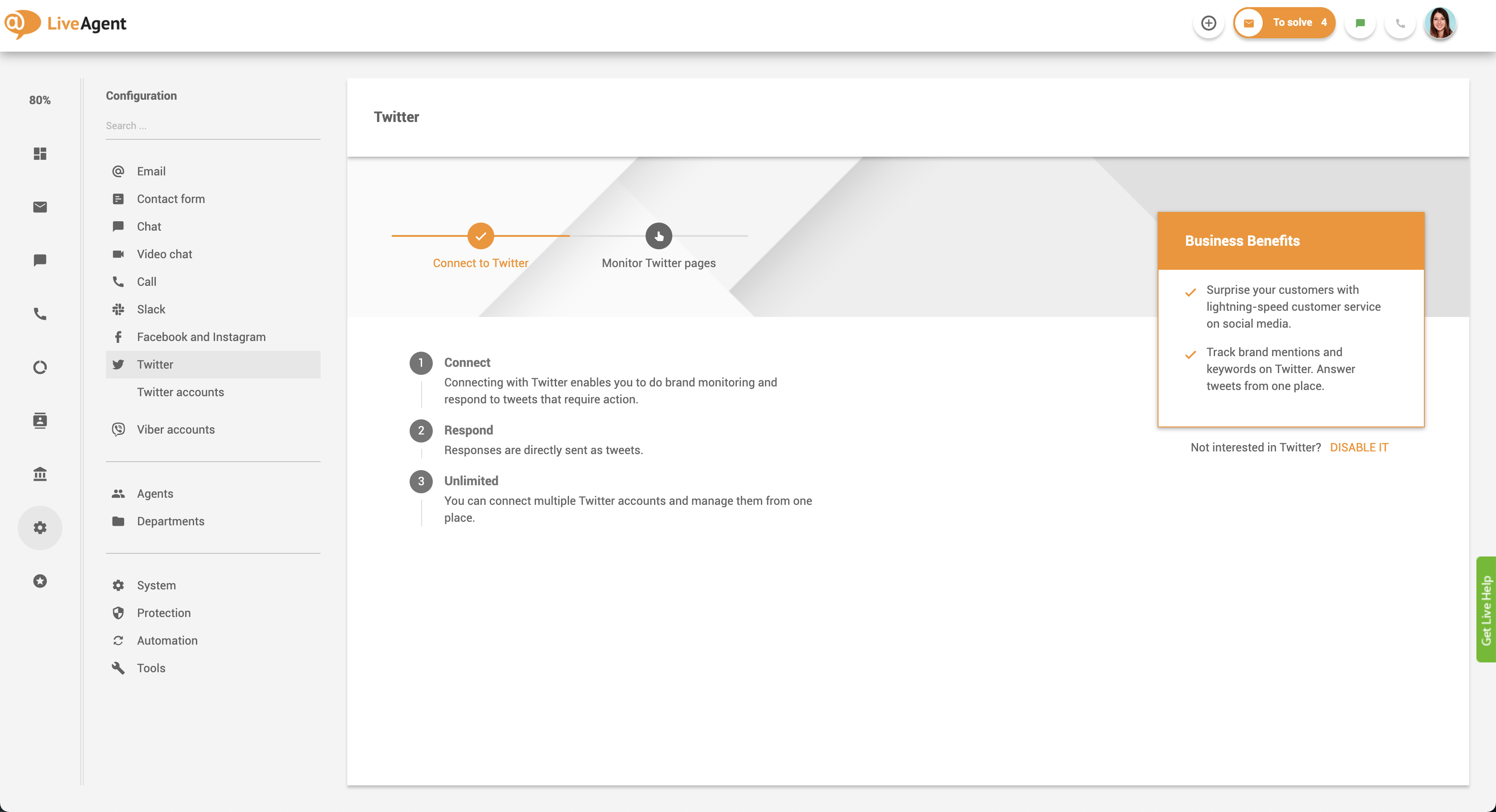 Twitter csatlakoztatása az univerzális beérkezett üzenetekhez