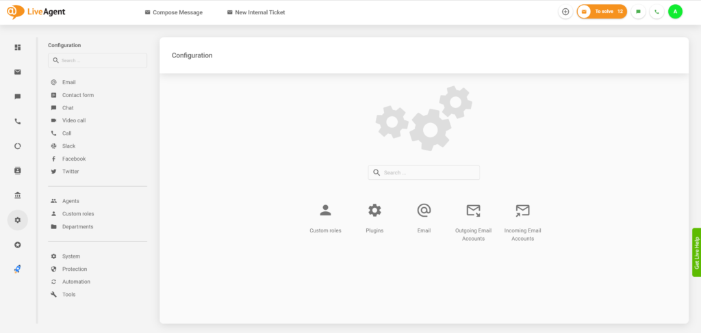 LiveAgent egyéni szerepek konfigurációja