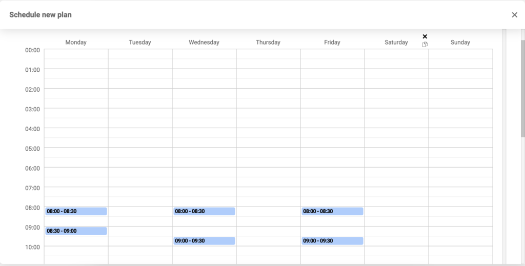 Eszköz ütemezés konfigurálása