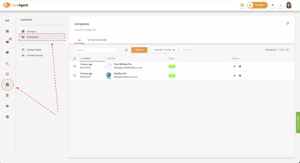Vállalatok keresése