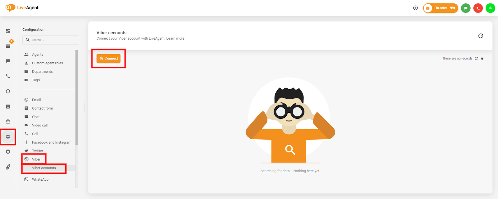 Hogyan találja meg a Viber integrációt a LiveAgent panelben