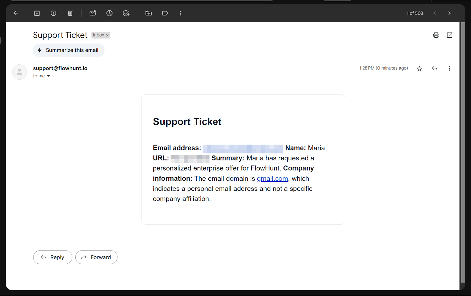Lead értesítés a FlowHunt Chatbottól