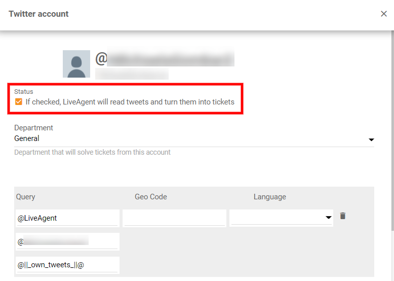 Állapot jelölőnégyzet bejelölése a Twitterhez