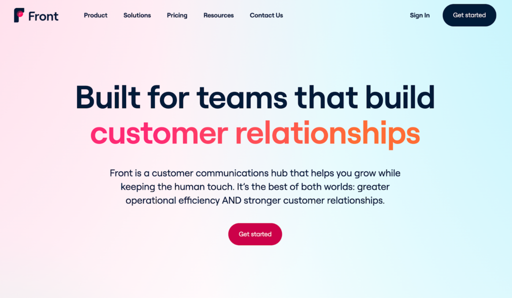 Front homepage