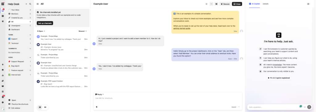 Az Intercom ügyfélszolgálati szoftver