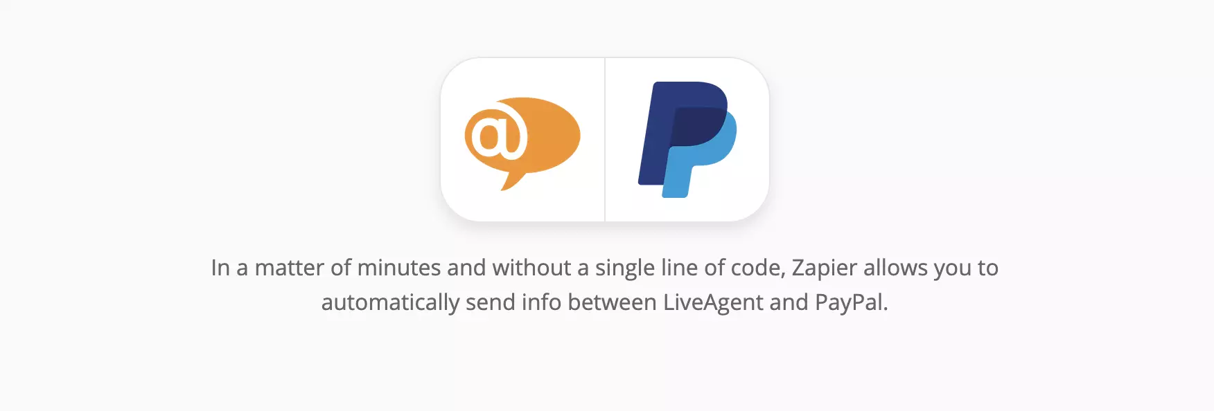 LiveAgent és PayPal integrációk oldala a Zapieren