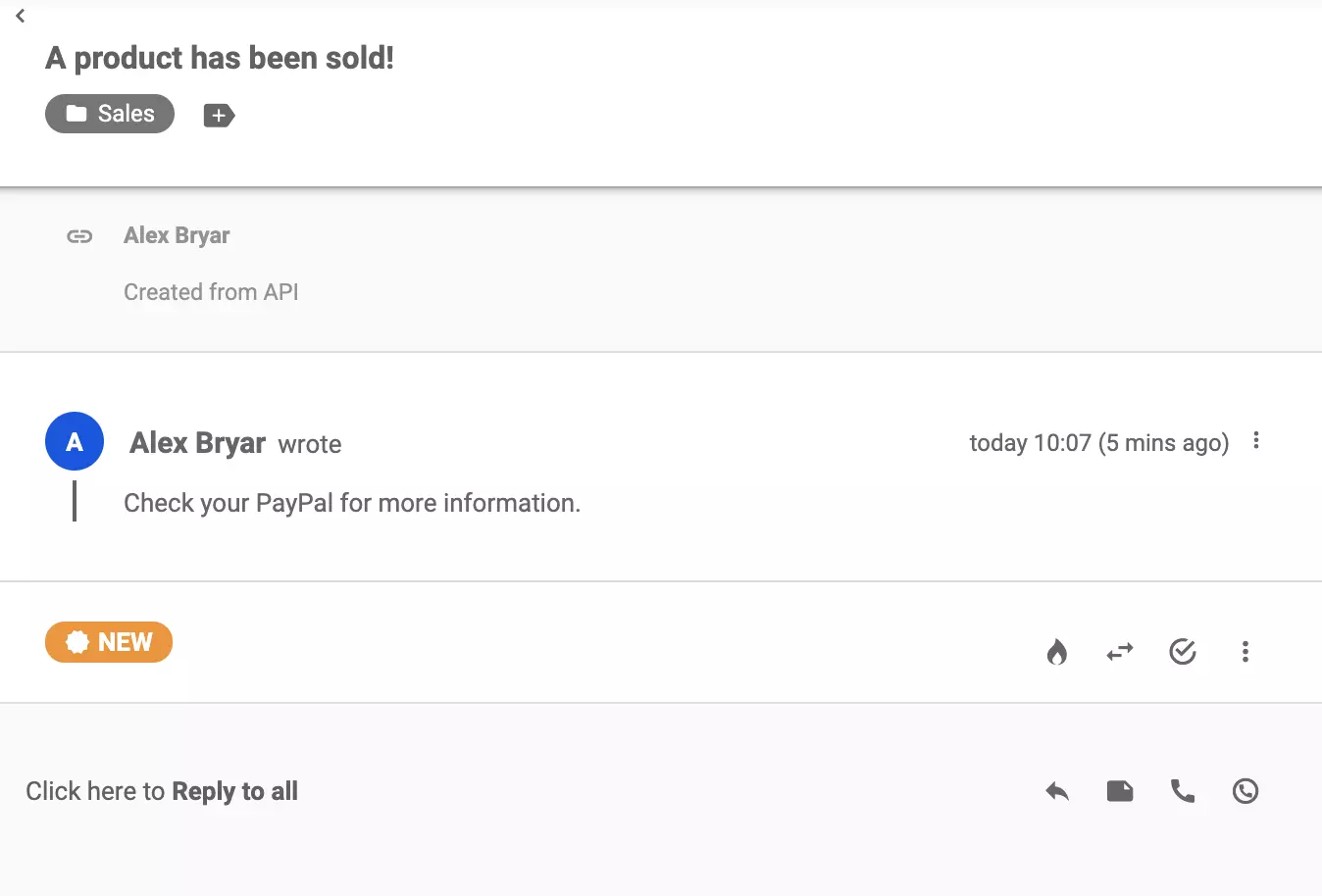 Jegynézet a LiveAgentben egy sikeres Zapier integráció után