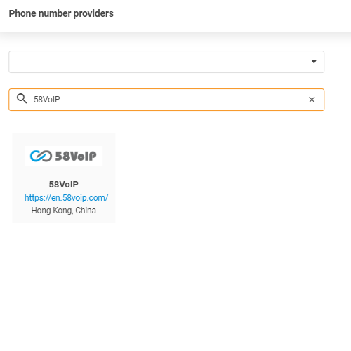 58VoIP szolgáltató