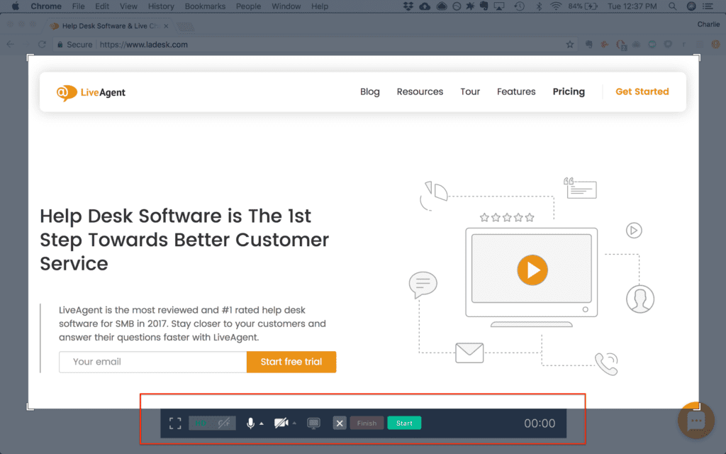 CloudApp képernyő rögzítési funkció
