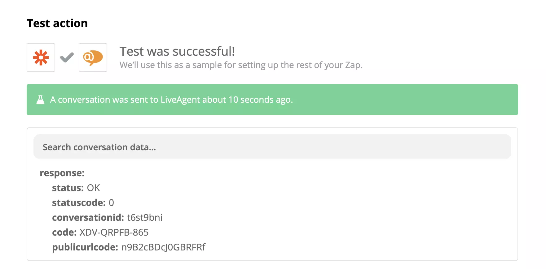 Egy sikeres Stripe és LiveAgent integrációs teszt
