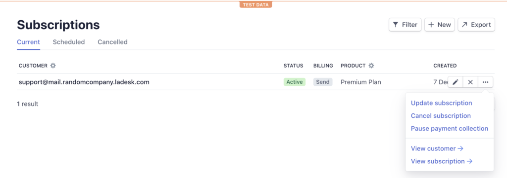Hol lehet előfizetést törölni Stripe-ban
