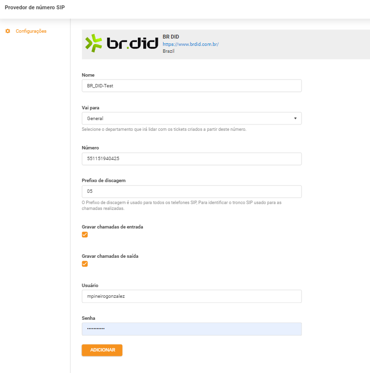 BR DID hitelesítési adatok
