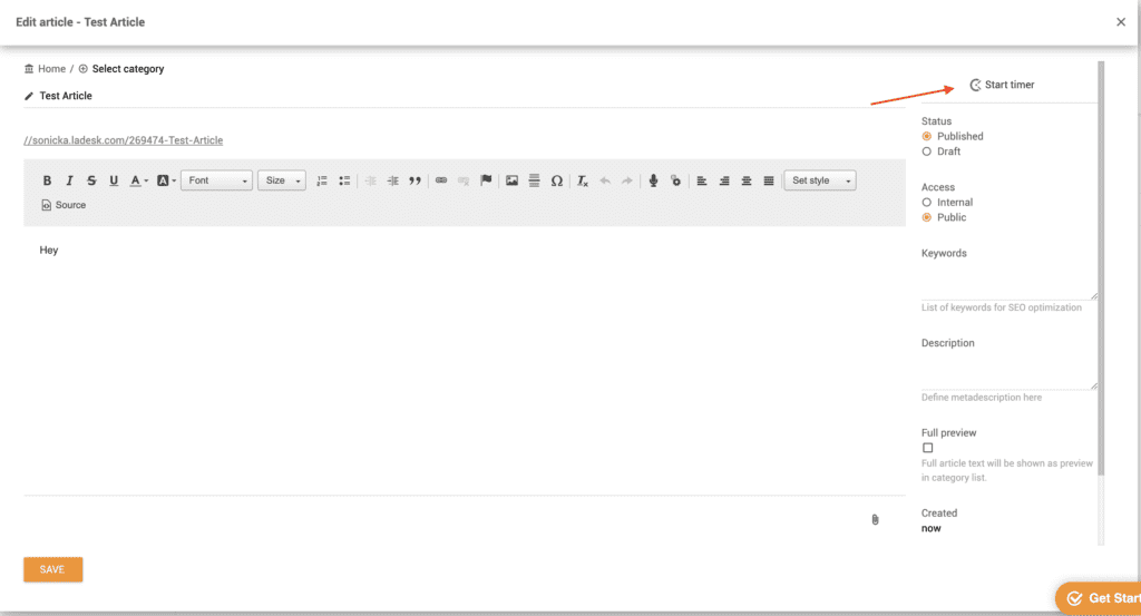 Clockify időmérő a tudásbázisban