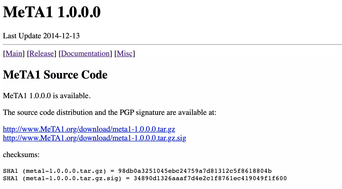 MeTA1 downloads