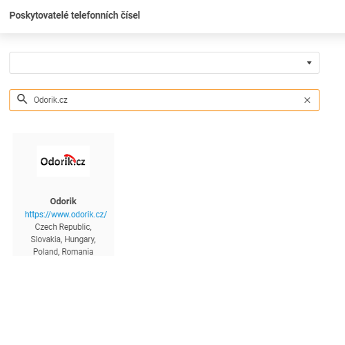 Poskytovatel Odorik.cz