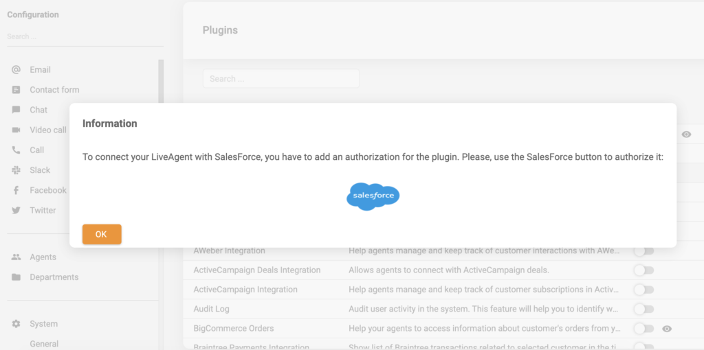 Salesforce integrációs bejelentkezés