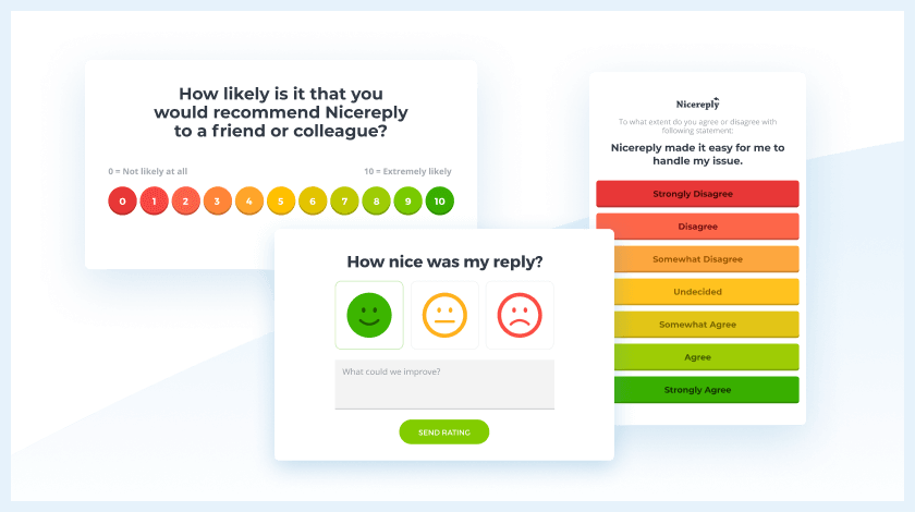 Nicereply felmérés testreszabási lehetőségei