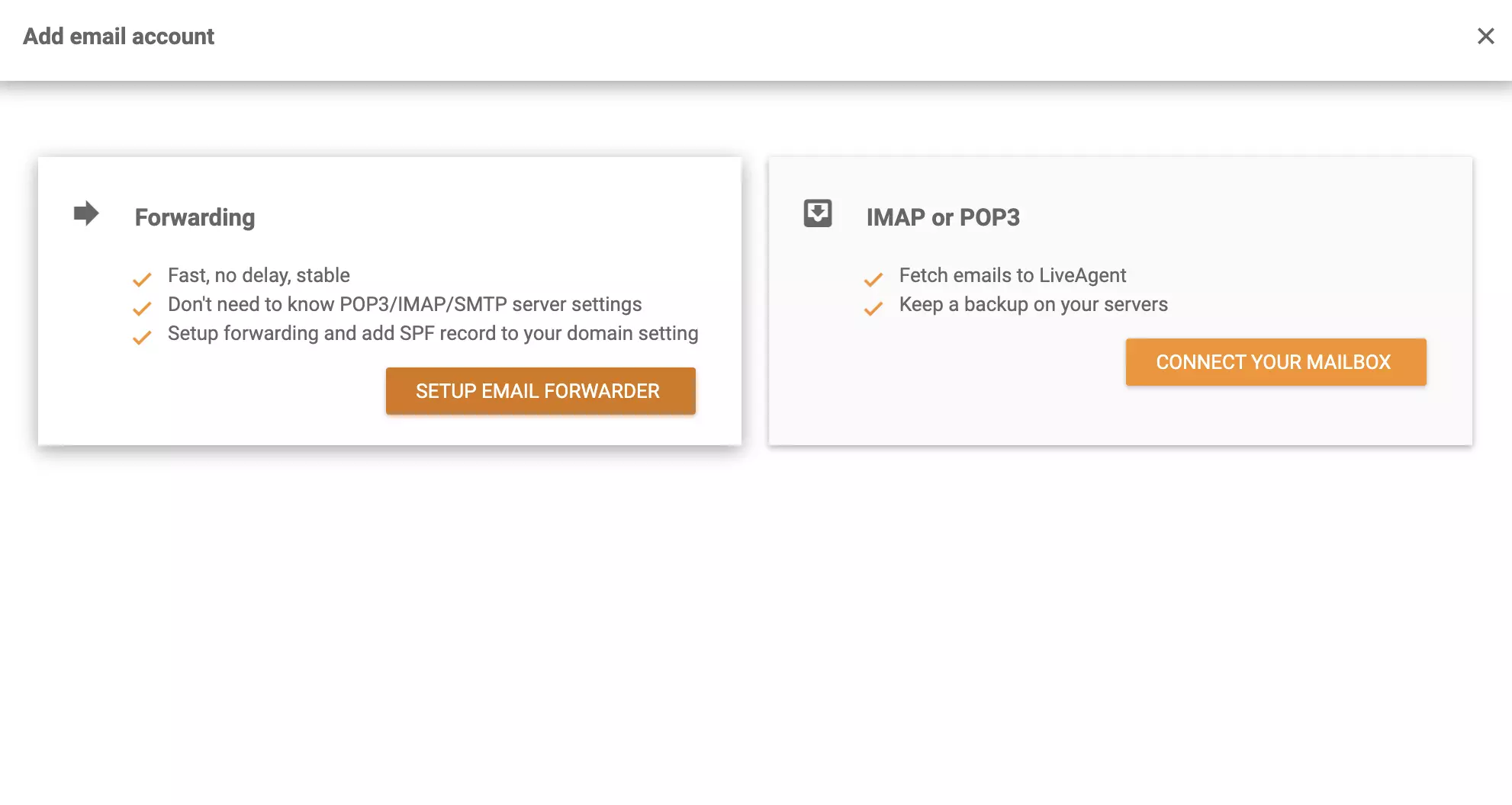 Choose between Forwarding and IMAP or POP3 for your Zoho Mail integration