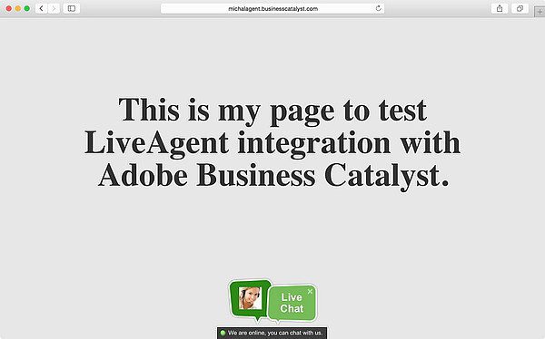 LiveAgent Adobe Business Catalyst integráció