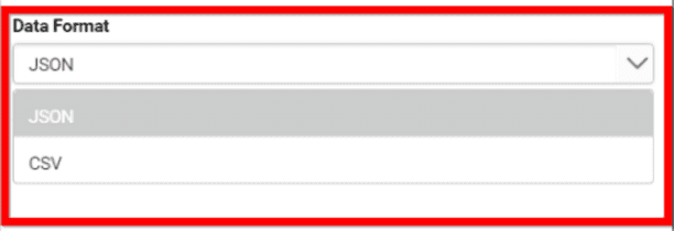 Bold BI Adatformátum kiválasztása