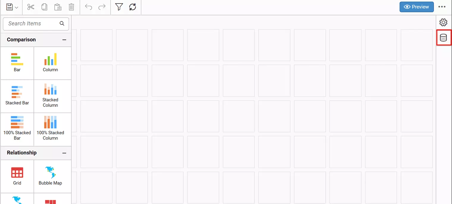 Bold BI Adatforrás gomb