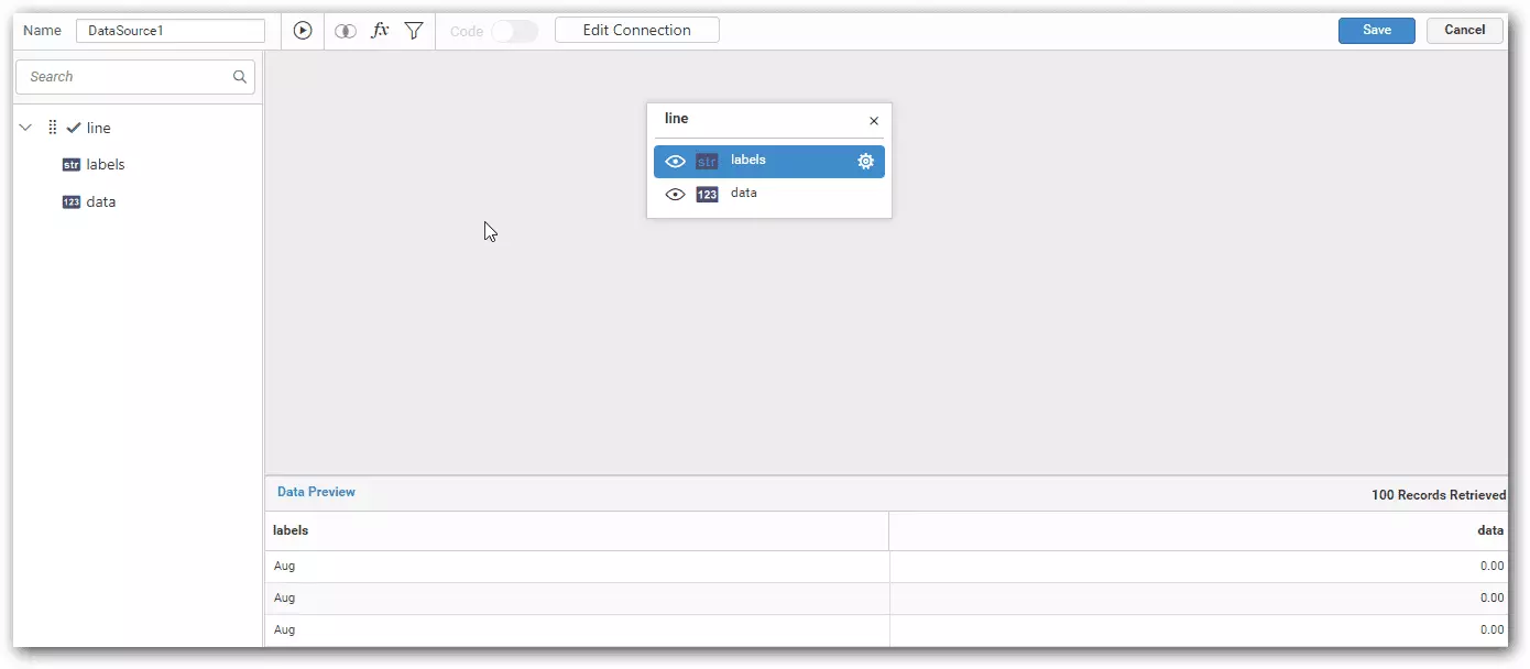 Bold BI adattervezési nézet