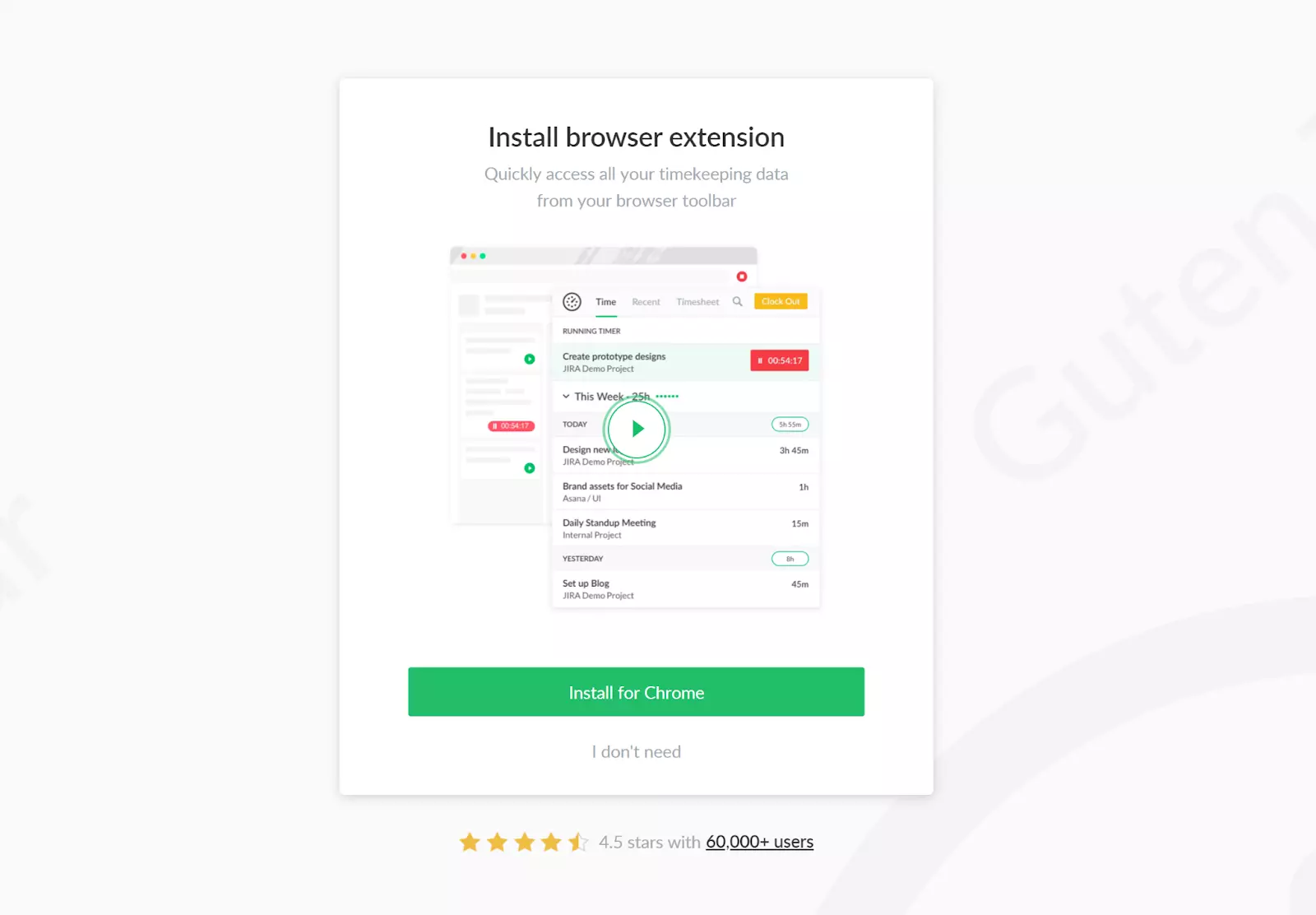 Everhour böngészőbővítmény telepítése