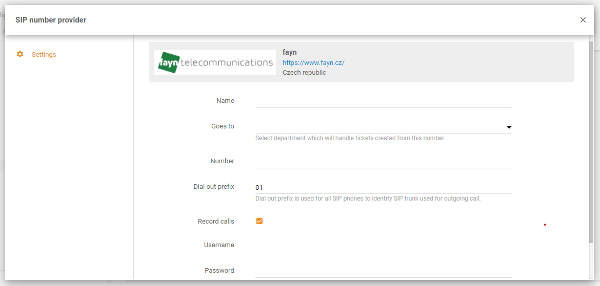 Fayn integráció a LiveAgent-ben