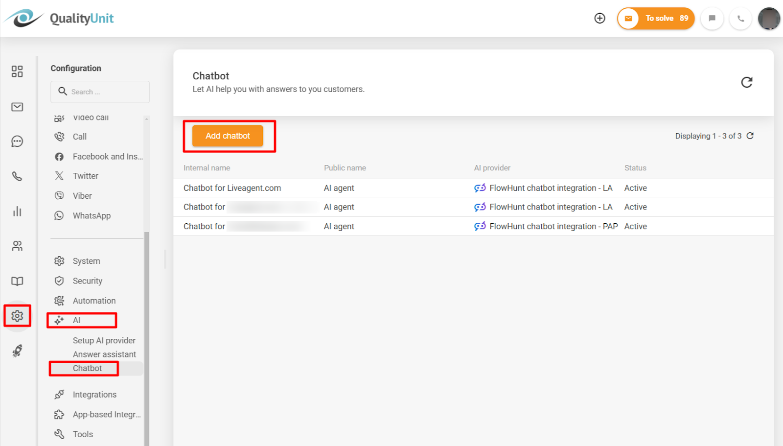 FlowHunt AI chatbot hozzáadása