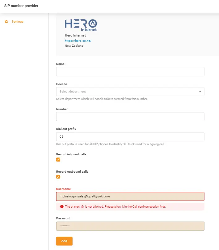Hero hitelesítési adatok
