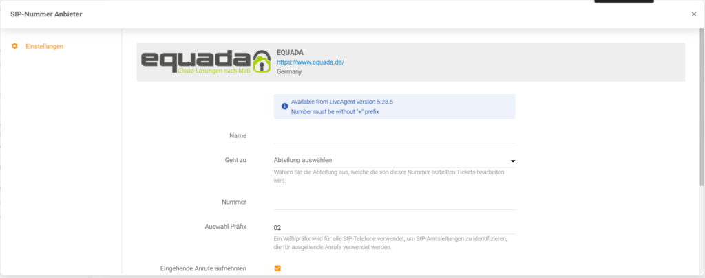 Equada hitelesítési adatok