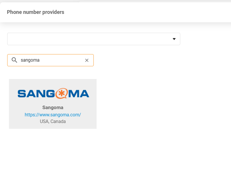 Sangoma szolgáltató