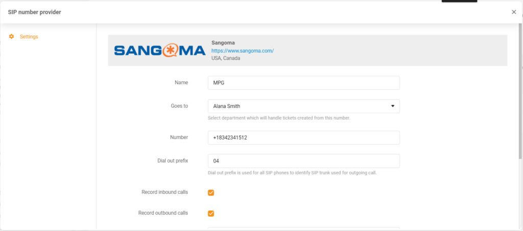 Sangoma hitelesítési adatok