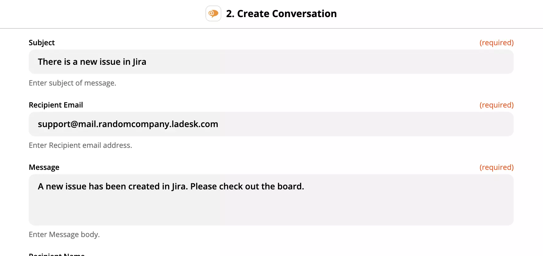 LiveAgent művelet beállítása a Zapieren