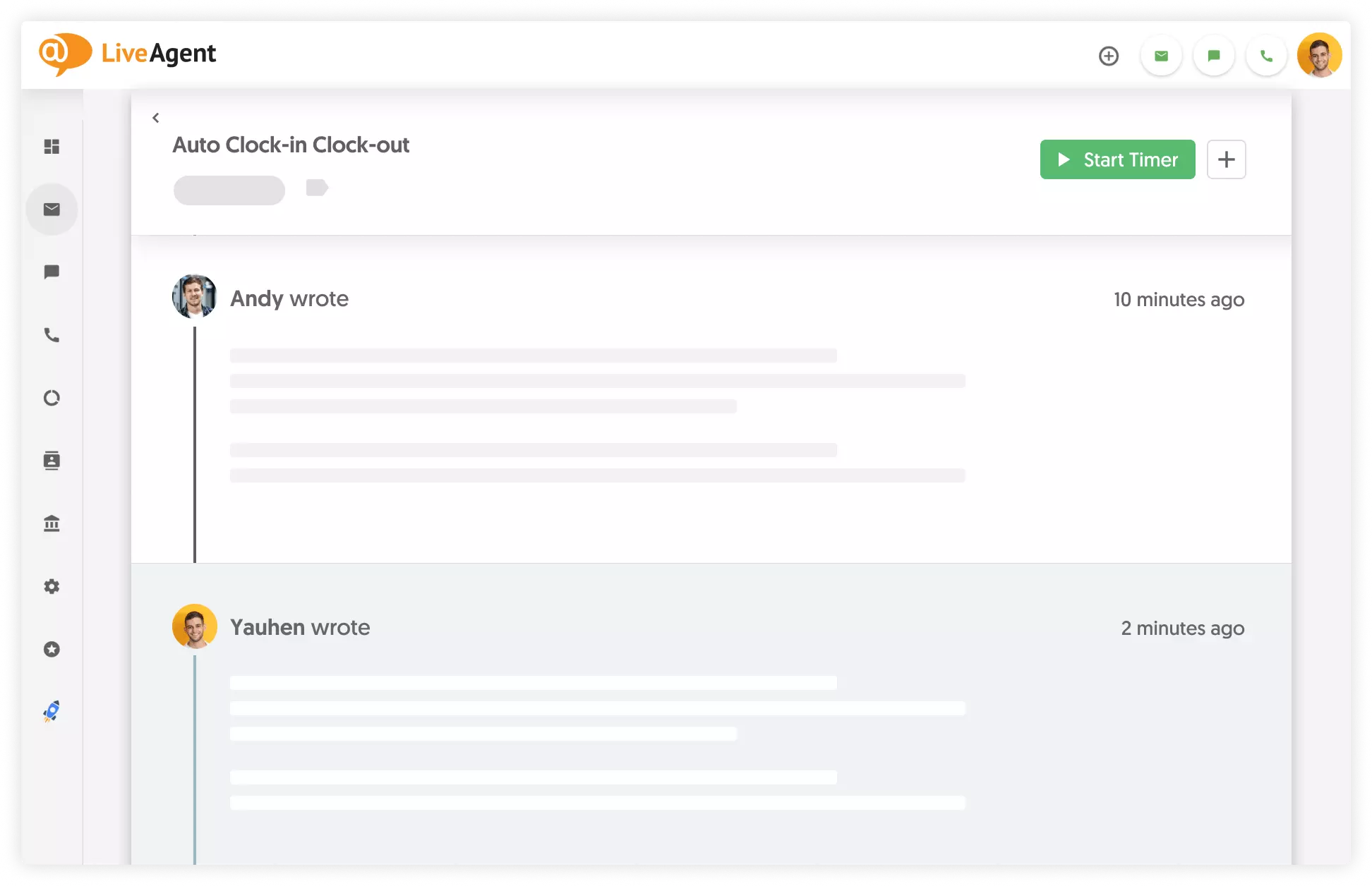 LiveAgent időkövetés az Everhour-val